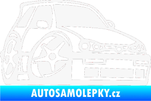 Samolepka VW Golf 3 karikatura pravá bílá