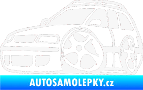 Samolepka VW Passat b6 karikatura levá bílá