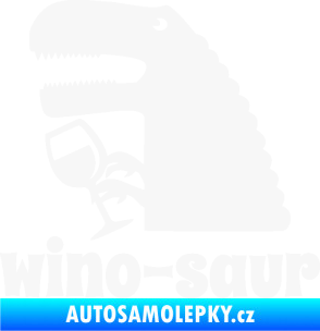 Samolepka Wino - saur 001 levá vínečko bílá