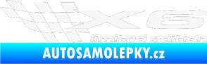 Samolepka X6 limited edition levá bílá