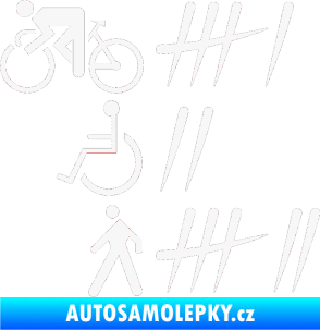 Samolepka Zářezy 001 levá bílá