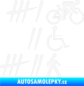 Samolepka Zářezy 001 pravá bílá