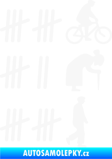 Samolepka Zářezy 002 pravá bílá