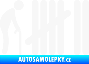 Samolepka Zářezy 005  bílá