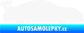 Samolepka Závodní auto 001 pravá bílá