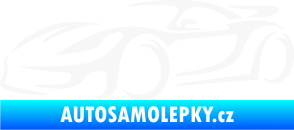 Samolepka Závodní auto 002 levá bílá