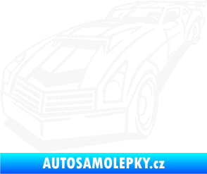 Samolepka Závodní auto 003 levá bílá