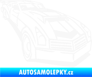 Samolepka Závodní auto 003 pravá bílá