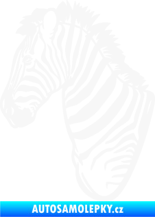 Samolepka Zebra 001 levá hlava bílá