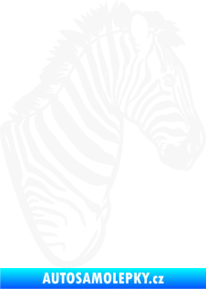 Samolepka Zebra 001 pravá hlava bílá