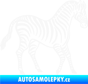 Samolepka Zebra 002 pravá bílá