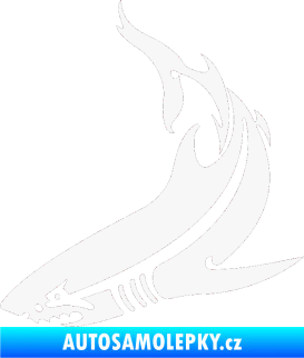 Samolepka Žralok 005 levá bílá