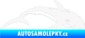 Samolepka Žralok 007 pravá bílá