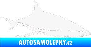 Samolepka Žralok 008 pravá bílá