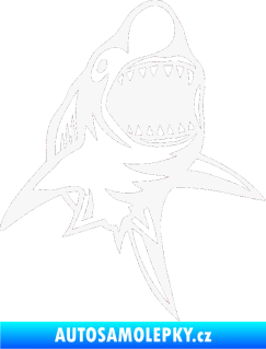 Samolepka Žralok 011 pravá bílá
