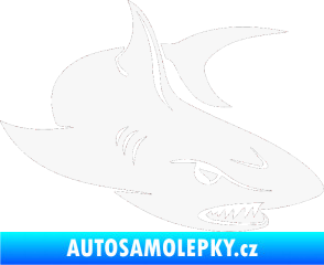 Samolepka Žralok 012 pravá bílá