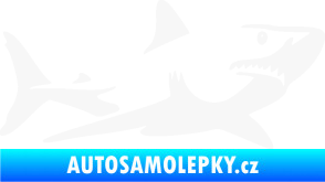 Samolepka Žralok 015 pravá bílá