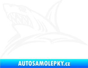 Samolepka Žralok 020 levá v moři bílá