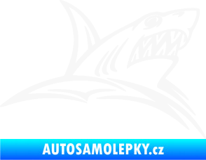 Samolepka Žralok 020 pravá v moři bílá