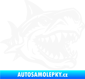 Samolepka Žralok 021 pravá bílá