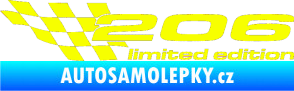 Samolepka 206 limited edition levá Fluorescentní žlutá