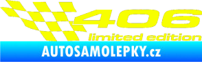 Samolepka 406 limited edition levá Fluorescentní žlutá