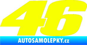 Samolepka 46 Valentino Rossi jednobarevná Fluorescentní žlutá