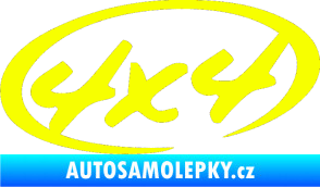 Samolepka 4x4 varianta 011 Fluorescentní žlutá