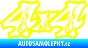 Samolepka 4x4 varianta 021 Fluorescentní žlutá