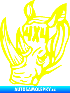 Samolepka 4x4 varianta 024 nosorožec Fluorescentní žlutá
