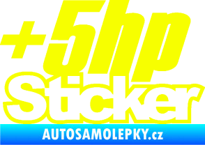Samolepka + 5hp sticker 001 Fluorescentní žlutá