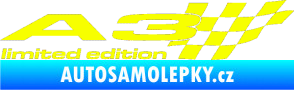 Samolepka A3 limited edition pravá Fluorescentní žlutá