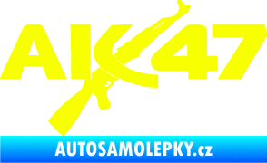 Samolepka AK 47 Fluorescentní žlutá