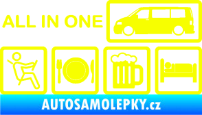Samolepka All in one 003 nápis multifunkční vůz Fluorescentní žlutá