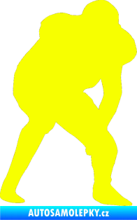 Samolepka Americký fotbal 007 pravá Fluorescentní žlutá