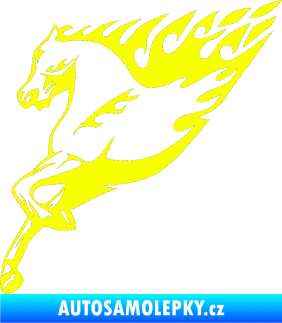 Samolepka Animal flames 002 levá kůň Fluorescentní žlutá