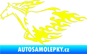Samolepka Animal flames 003 levá kůň Fluorescentní žlutá