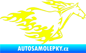 Samolepka Animal flames 003 pravá kůň Fluorescentní žlutá