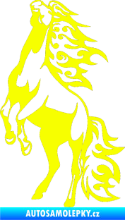 Samolepka Animal flames 013 levá kůň Fluorescentní žlutá