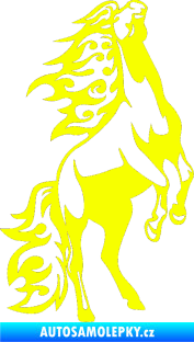 Samolepka Animal flames 013 pravá kůň Fluorescentní žlutá