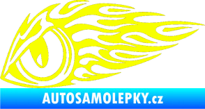 Samolepka Animal flames 016 levá zvířecí oko Fluorescentní žlutá