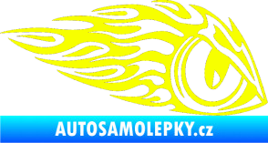 Samolepka Animal flames 016 pravá zvířecí oko Fluorescentní žlutá