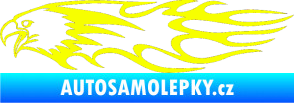 Samolepka Animal flames 026 levá orel Fluorescentní žlutá