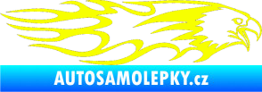 Samolepka Animal flames 026 pravá orel Fluorescentní žlutá