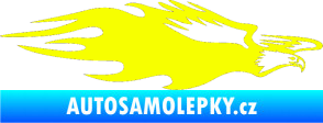 Samolepka Animal flames 030 pravá orel Fluorescentní žlutá