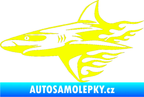 Samolepka Animal flames 031 levá žralok Fluorescentní žlutá