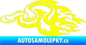 Samolepka Animal flames 042 levá had Fluorescentní žlutá