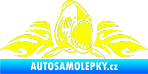 Samolepka Animal flames 063 pravá piraňa Fluorescentní žlutá