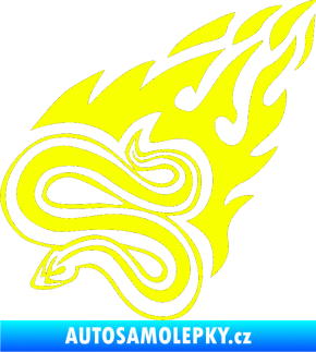Samolepka Animal flames 065 levá had Fluorescentní žlutá