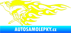 Samolepka Animal flames 092 levá antilopa Fluorescentní žlutá